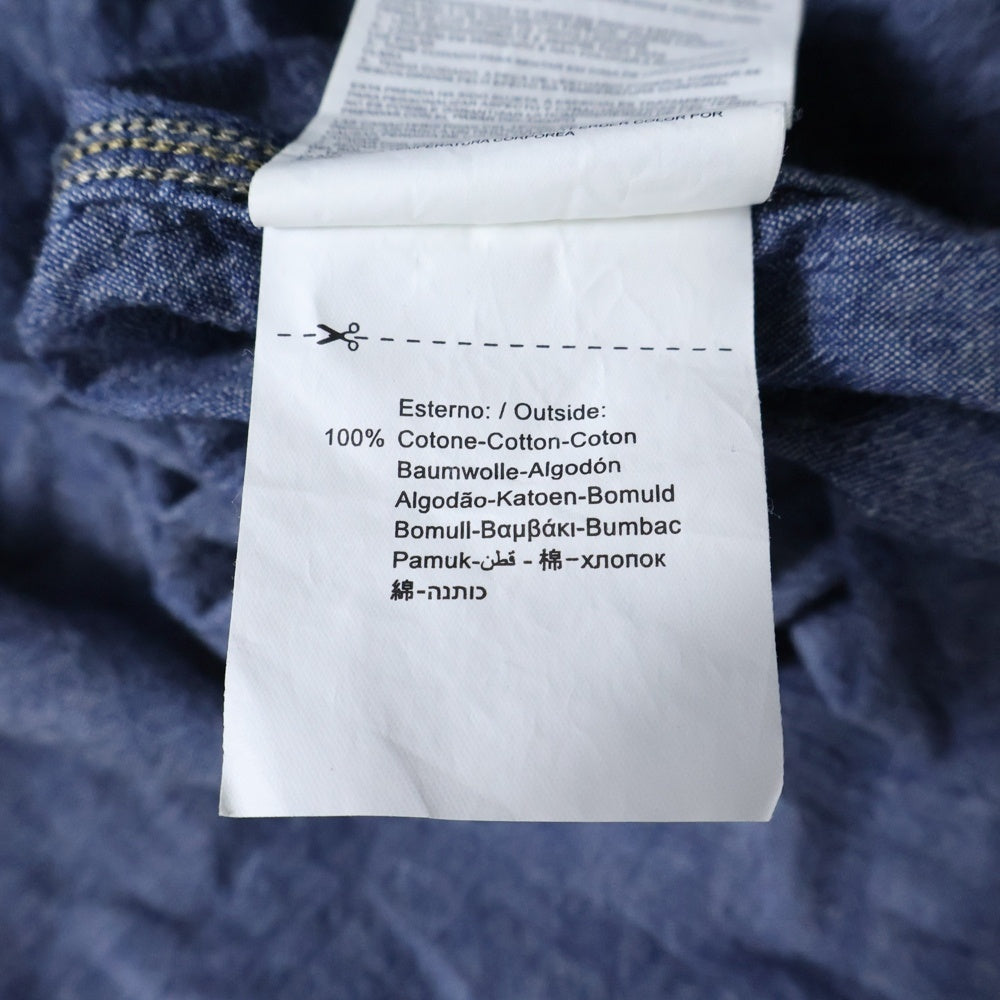 REPLAY(リプレイ) レギュラーカラー シャンブレー 長袖シャツ ブルー M4859.000.51142