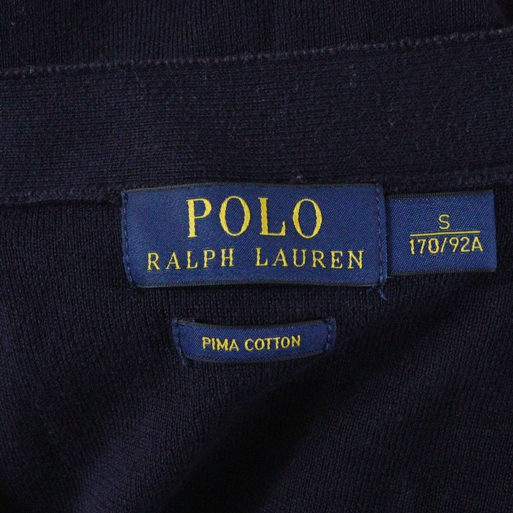 POLO RALPH LAUREN(ポロラルフローレン) PIMA COTTON スモールポニー刺繍 コットンニット カーディガン ネイビー
