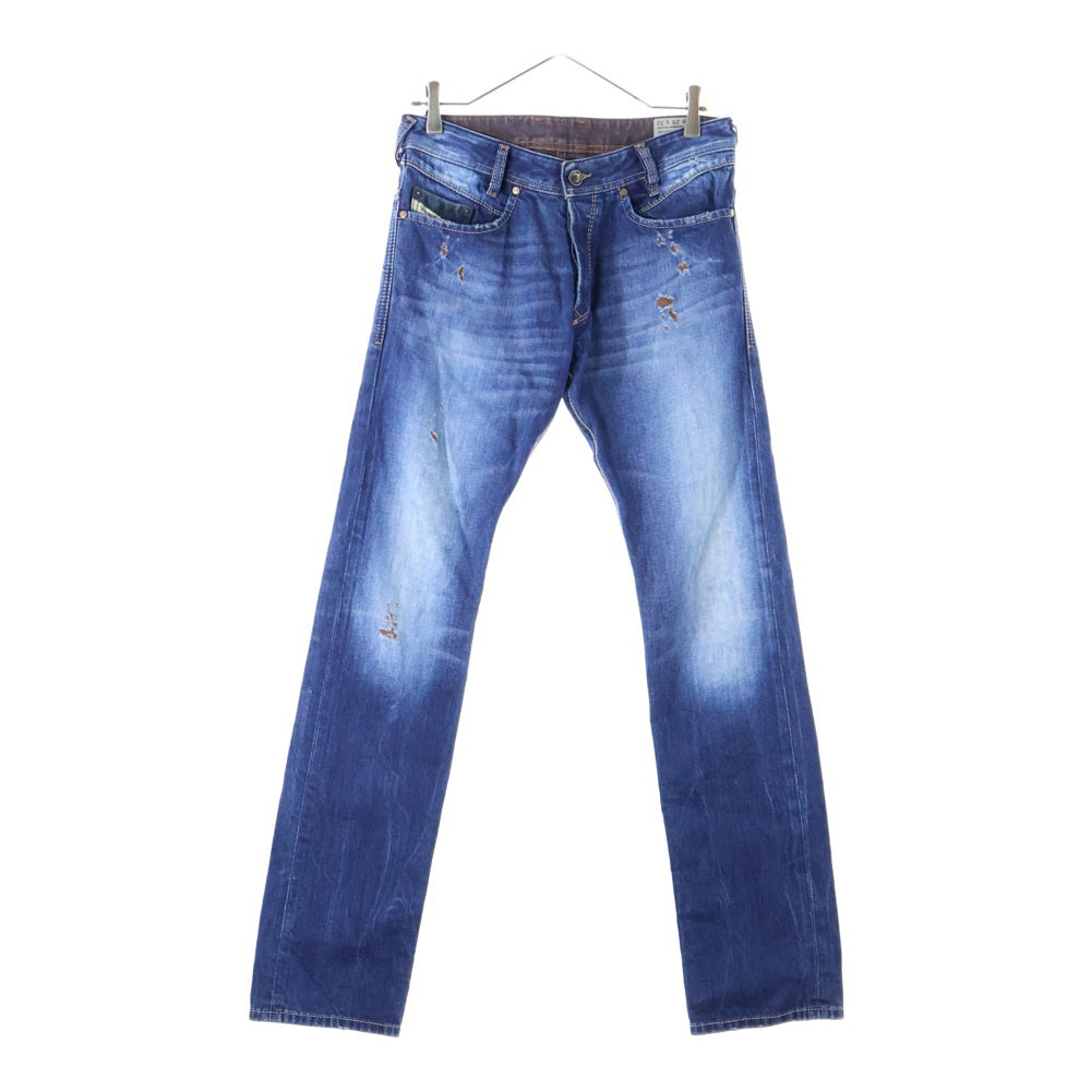 DIESEL(ディーゼル) IAKOP ダメージ加工 ボタンフライ デニム スキニーパンツ インディゴ 00161