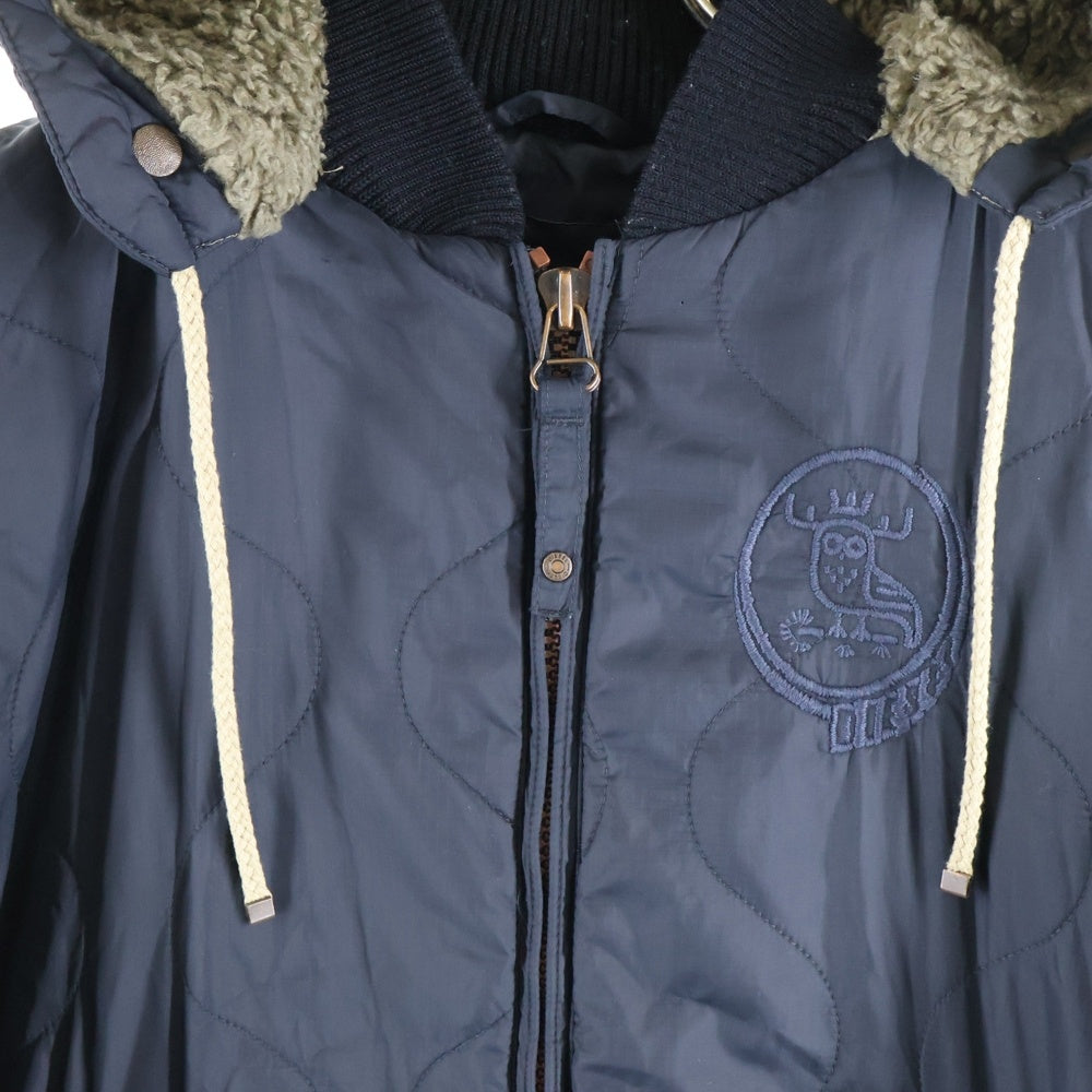 DIESEL(ディーゼル) フーデッド キルティング ボンバージャケット ブルゾン ブラック