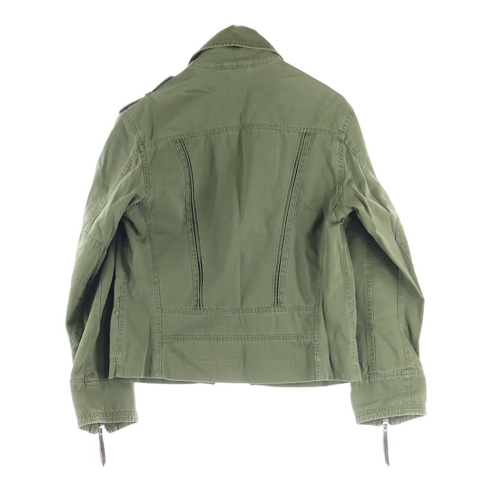 DIESEL(ディーゼル) 裏地総柄 コットン ジップアップ ジャケット ブルゾン カーキ