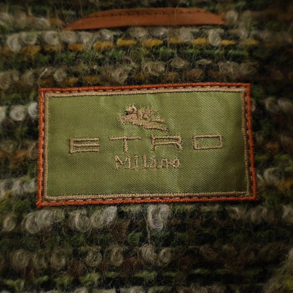 ETRO(エトロ) ウール ツイード ジャケット グリーン レディース 14
