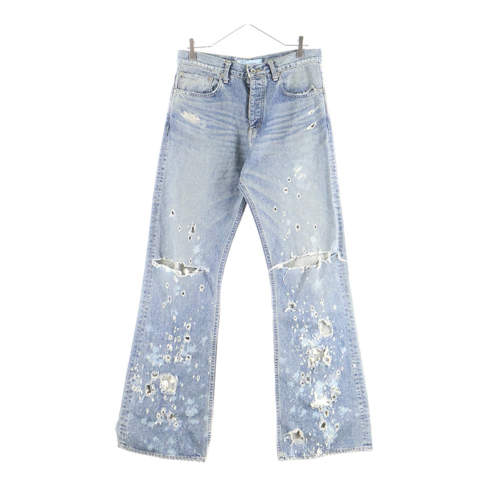 DAIRIKU(ダイリク) Damage Stright Denim Pants ダメージストレートデニムパンツ インディゴ 24SS D9