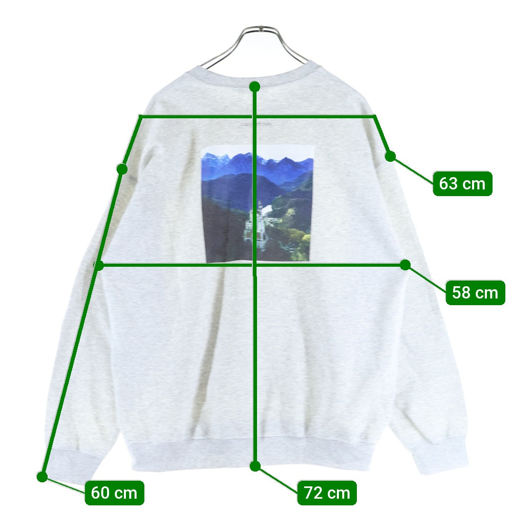 CABARET POVAL(キャバレーポバール) Schloss Crewneck クルーネックスウェットトレーナー グレー