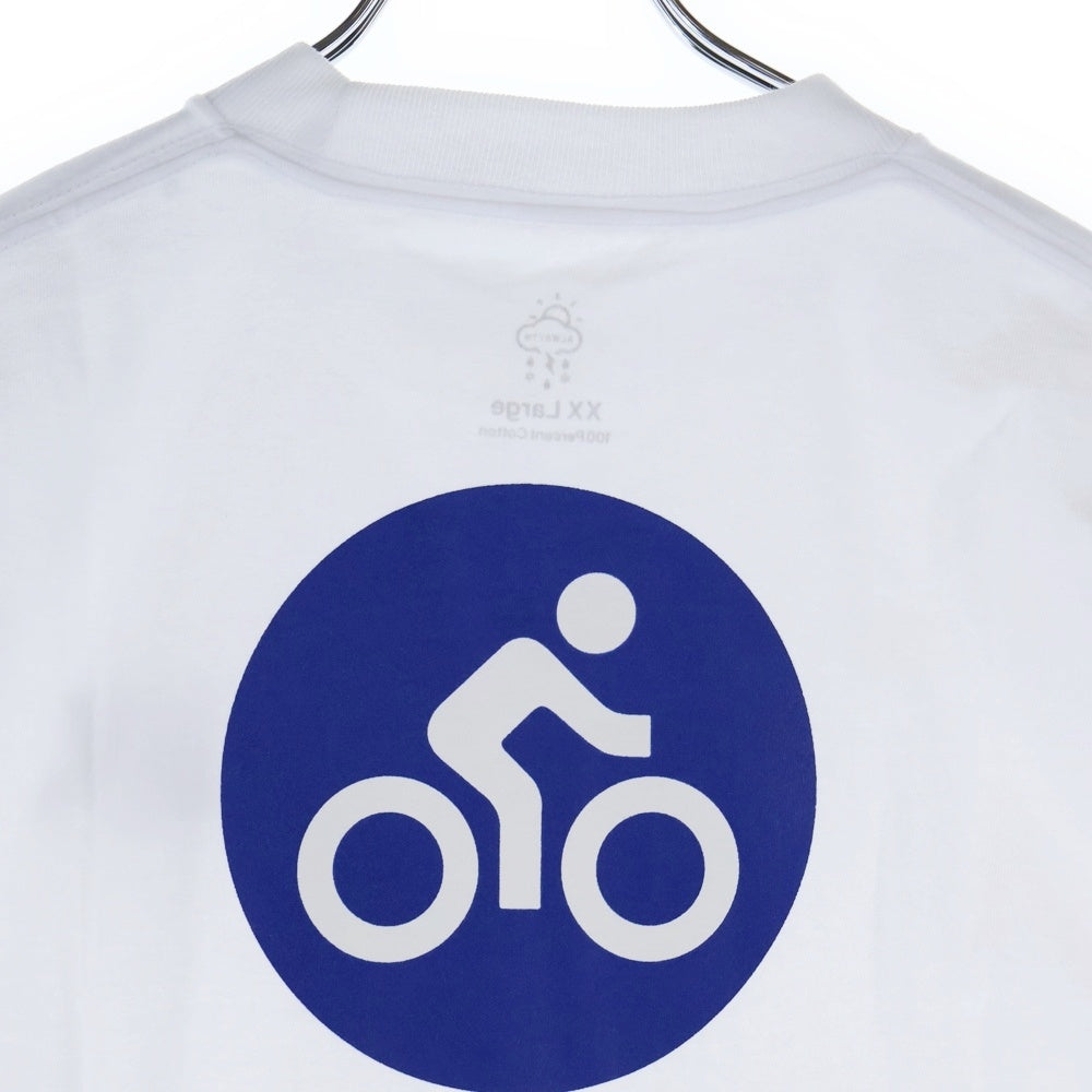 BBS BARBER SAKOTA(バーバーサコタ) ×ALWAYTH ×WAKE SAPPORO bicycle Long Sleeve Tshirt オールウェイズ ウェイク札幌 バイシクルプリント ロングスリーブTシャツ ホワイト
