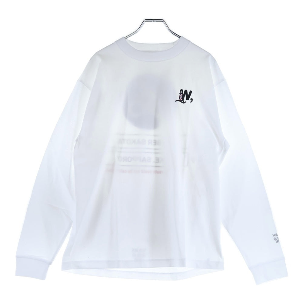 BBS BARBER SAKOTA(バーバーサコタ) ×ALWAYTH ×WAKE SAPPORO bicycle Long Sleeve Tshirt オールウェイズ ウェイク札幌 バイシクルプリント ロングスリーブTシャツ ホワイト