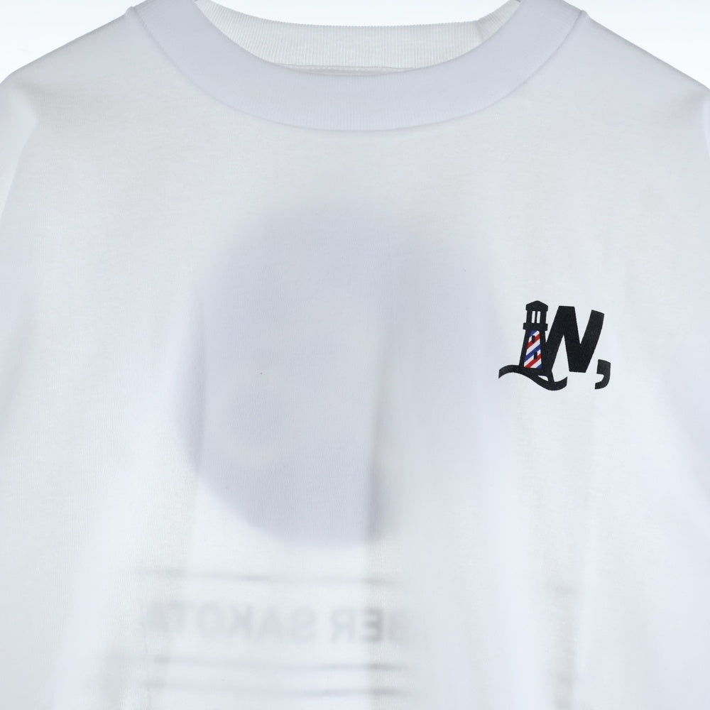 BBS BARBER SAKOTA(バーバーサコタ) ×ALWAYTH ×WAKE SAPPORO bicycle Long Sleeve Tshirt オールウェイズ ウェイク札幌 バイシクルプリント ロングスリーブTシャツ ホワイト