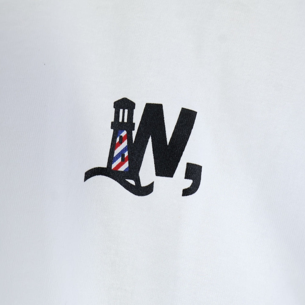 BBS BARBER SAKOTA(バーバーサコタ) ×ALWAYTH ×WAKE SAPPORO bicycle Long Sleeve Tshirt オールウェイズ ウェイク札幌 バイシクルプリント ロングスリーブTシャツ ホワイト