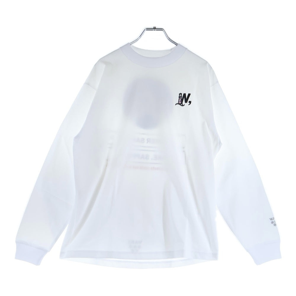 BBS BARBER SAKOTA(バーバーサコタ) ×ALWAYTH ×WAKE SAPPORO bicycle Long Sleeve Tshirt オールウェイズ ウェイク札幌 バイシクルプリント ロングスリーブTシャツ ホワイト