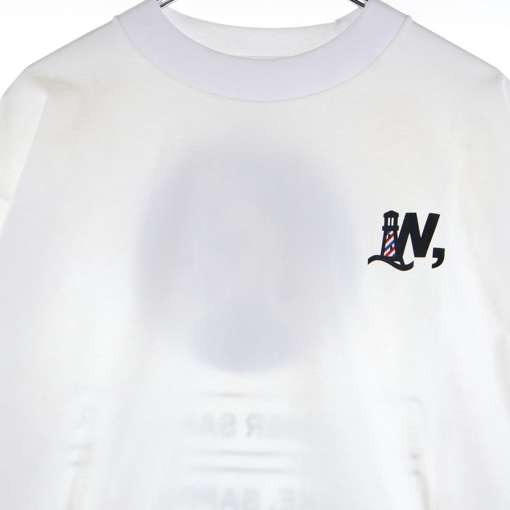 BBS BARBER SAKOTA(バーバーサコタ) ×ALWAYTH ×WAKE SAPPORO bicycle Long Sleeve Tshirt オールウェイズ ウェイク札幌 バイシクルプリント ロングスリーブTシャツ ホワイト