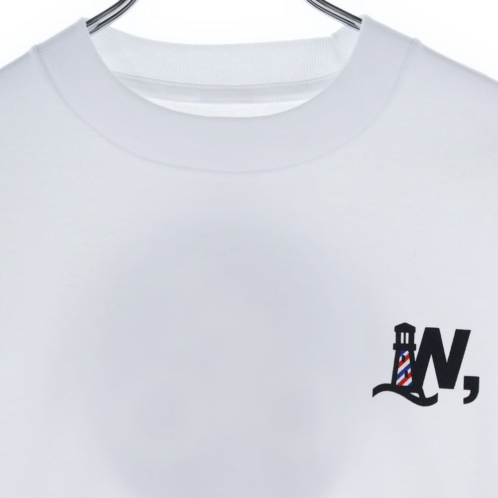 BBS BARBER SAKOTA(バーバーサコタ) ×ALWAYTH ×WAKE SAPPORO bicycle Long Sleeve Tshirt オールウェイズ ウェイク札幌 バイシクルプリント ロングスリーブTシャツ ホワイト