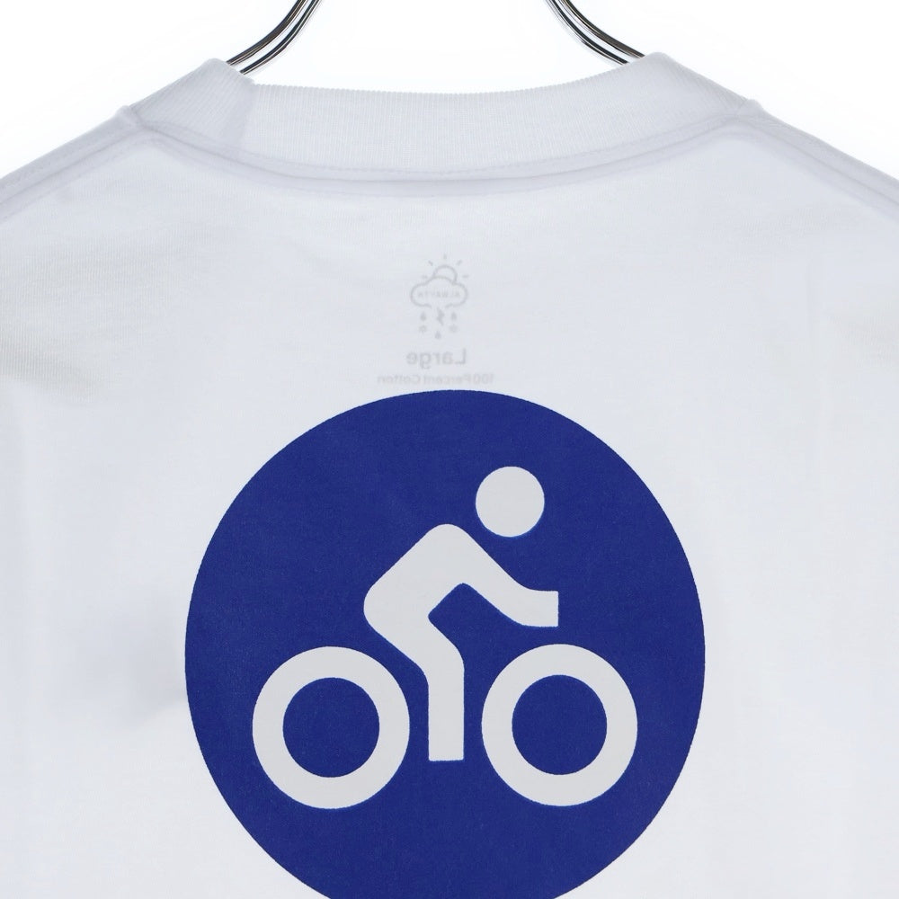 BBS BARBER SAKOTA(バーバーサコタ) ×ALWAYTH ×WAKE SAPPORO bicycle Long Sleeve Tshirt オールウェイズ ウェイク札幌 バイシクルプリント ロングスリーブTシャツ ホワイト