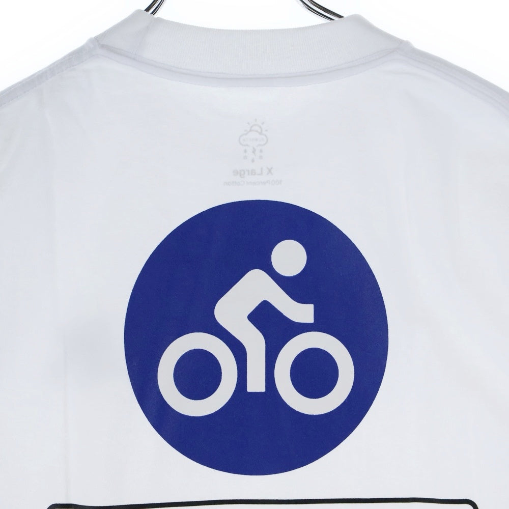 BBS BARBER SAKOTA(バーバーサコタ) ×ALWAYTH ×WAKE SAPPORO bicycle Long Sleeve Tshirt オールウェイズ ウェイク札幌 バイシクルプリント ロングスリーブTシャツ ホワイト