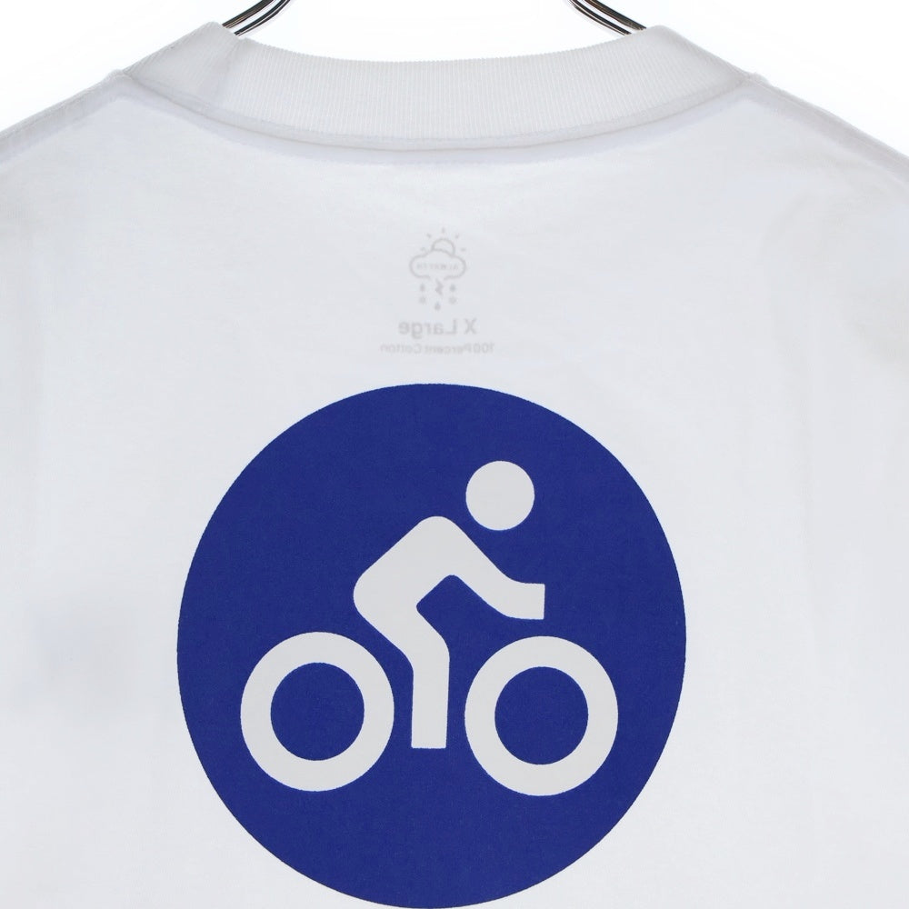 BBS BARBER SAKOTA(バーバーサコタ) ×ALWAYTH ×WAKE SAPPORO bicycle Long Sleeve Tshirt オールウェイズ ウェイク札幌 バイシクルプリント ロングスリーブTシャツ ホワイト