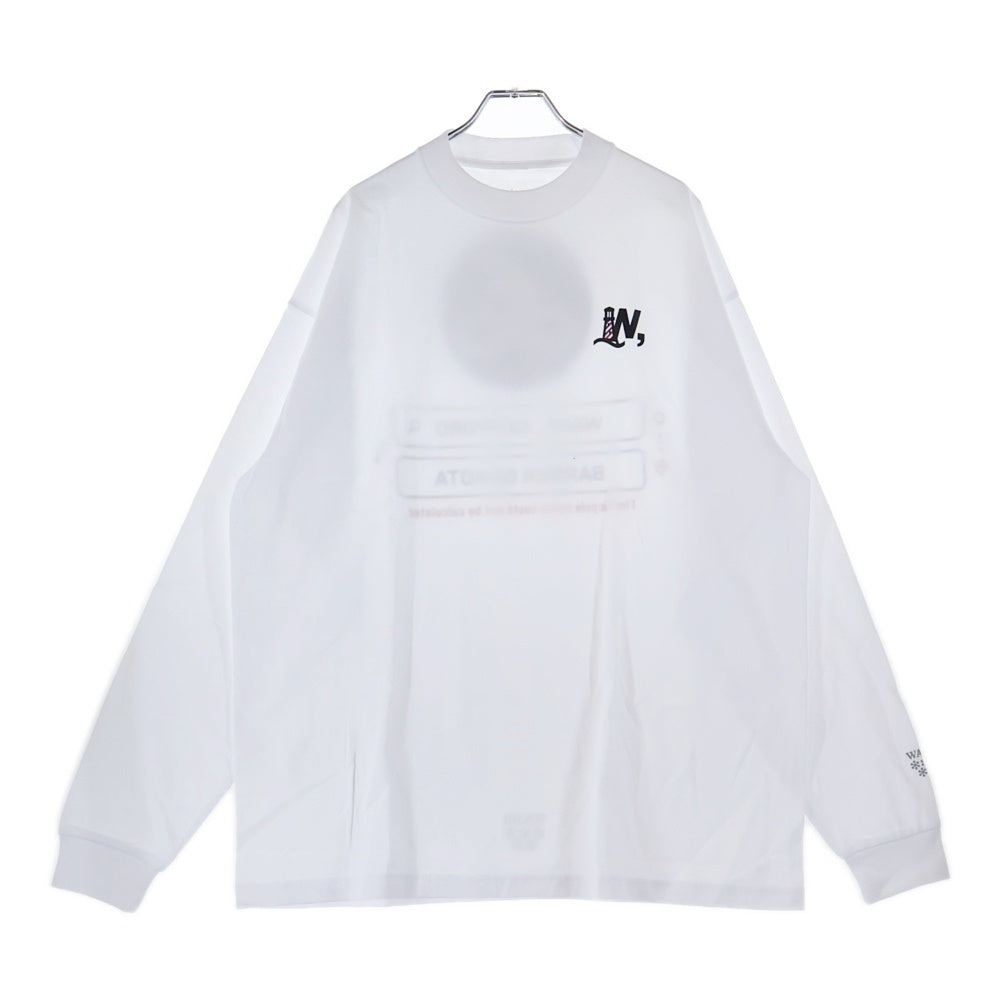 BBS BARBER SAKOTA(バーバーサコタ) ×ALWAYTH ×WAKE SAPPORO bicycle Long Sleeve Tshirt オールウェイズ ウェイク札幌 バイシクルプリント ロングスリーブTシャツ ホワイト