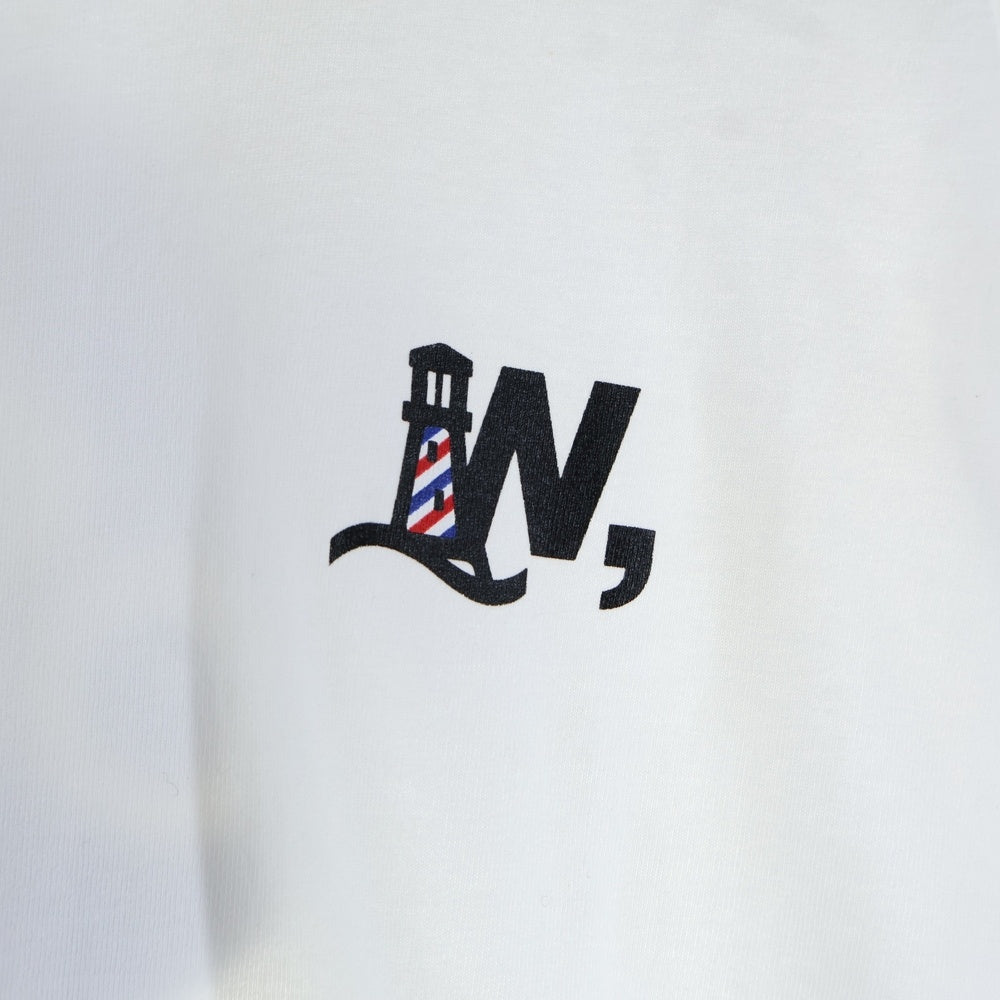 BBS BARBER SAKOTA(バーバーサコタ) ×ALWAYTH ×WAKE SAPPORO bicycle Long Sleeve Tshirt オールウェイズ ウェイク札幌 バイシクルプリント ロングスリーブTシャツ ホワイト