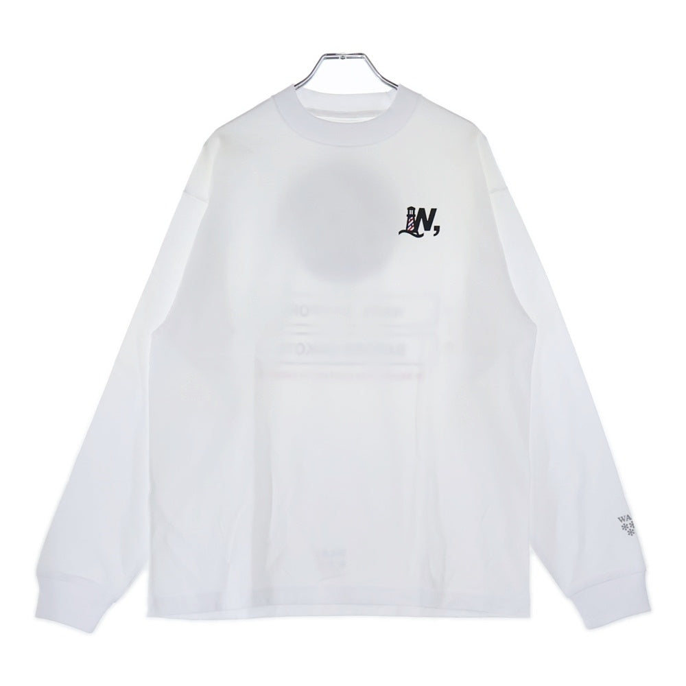 BBS BARBER SAKOTA(バーバーサコタ) ×ALWAYTH ×WAKE SAPPORO bicycle Long Sleeve Tshirt オールウェイズ ウェイク札幌 バイシクルプリント ロングスリーブTシャツ ホワイト