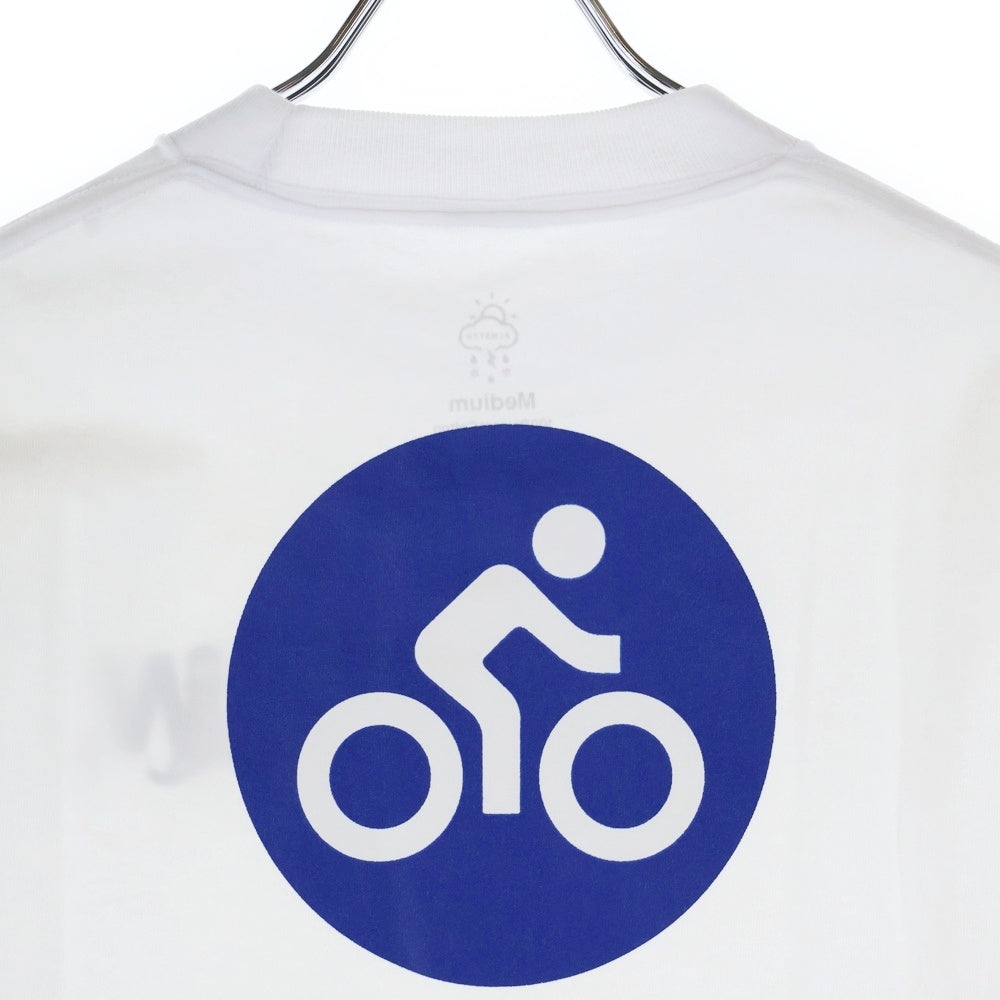 BBS BARBER SAKOTA(バーバーサコタ) ×ALWAYTH ×WAKE SAPPORO bicycle Long Sleeve Tshirt オールウェイズ ウェイク札幌 バイシクルプリント ロングスリーブTシャツ ホワイト