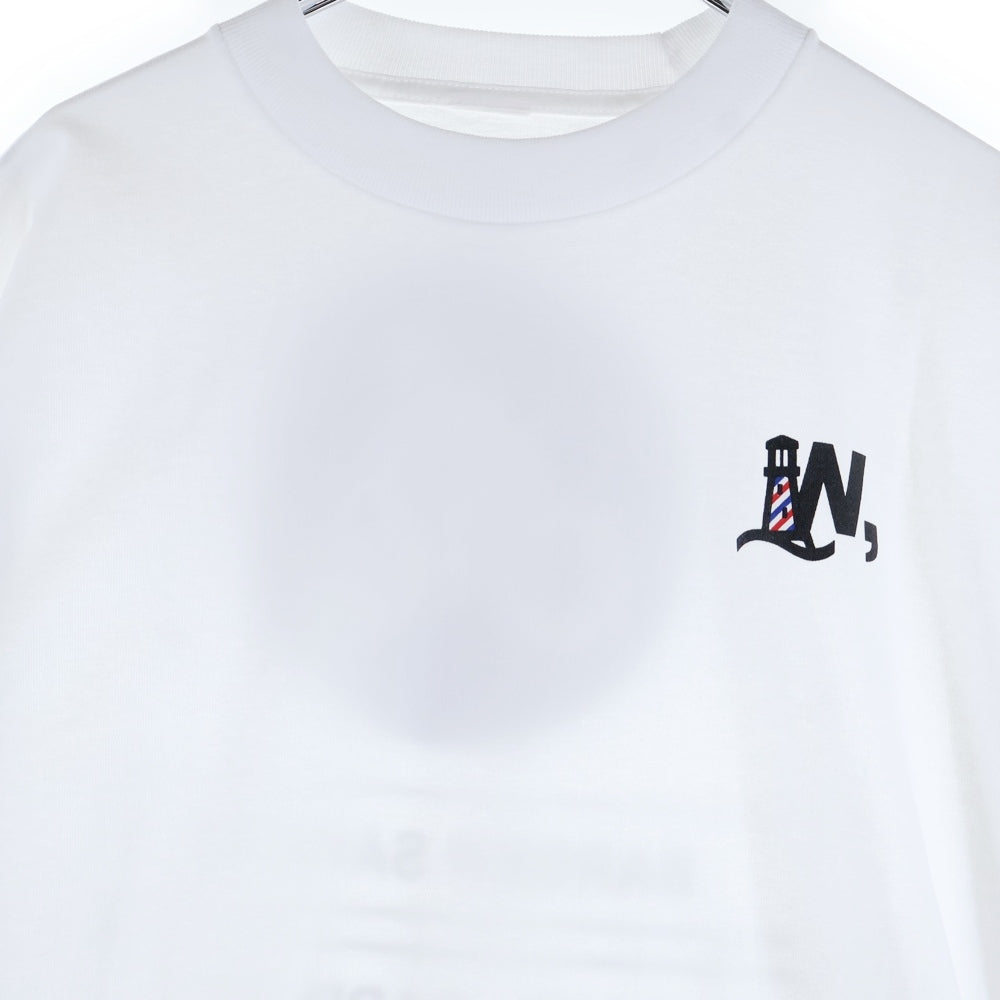 BBS BARBER SAKOTA(バーバーサコタ) ×ALWAYTH ×WAKE SAPPORO bicycle Long Sleeve Tshirt オールウェイズ ウェイク札幌 バイシクルプリント ロングスリーブTシャツ ホワイト