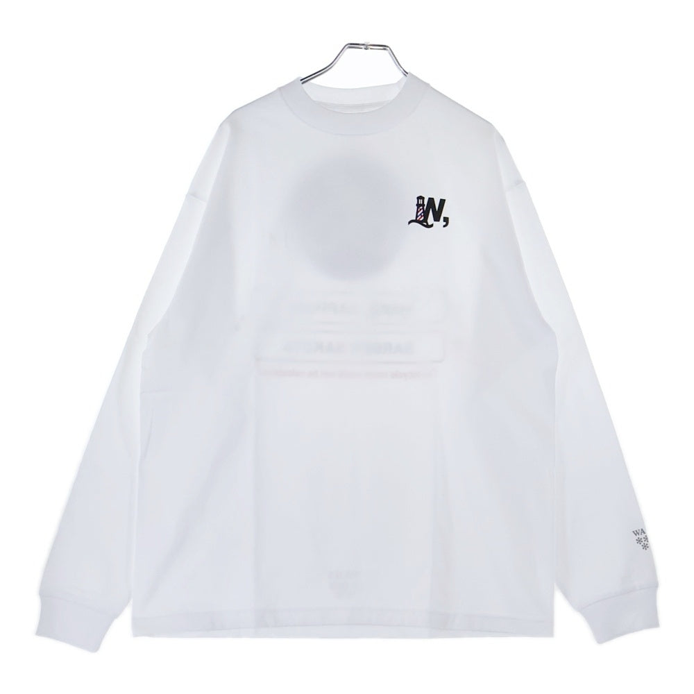 BBS BARBER SAKOTA(バーバーサコタ) ×ALWAYTH ×WAKE SAPPORO bicycle Long Sleeve Tshirt オールウェイズ ウェイク札幌 バイシクルプリント ロングスリーブTシャツ ホワイト