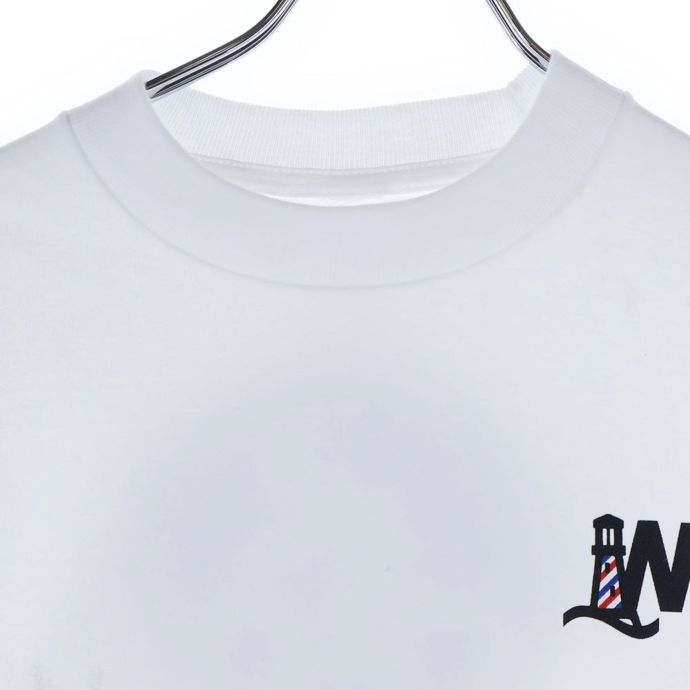 BBS BARBER SAKOTA(バーバーサコタ) ×ALWAYTH ×WAKE SAPPORO bicycle Long Sleeve Tshirt オールウェイズ ウェイク札幌 バイシクルプリント ロングスリーブTシャツ ホワイト