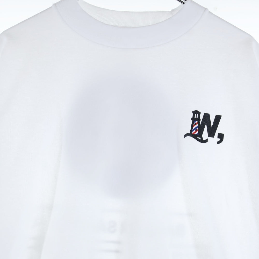 BBS BARBER SAKOTA(バーバーサコタ) ×ALWAYTH ×WAKE SAPPORO bicycle Long Sleeve Tshirt オールウェイズ ウェイク札幌 バイシクルプリント ロングスリーブTシャツ ホワイト