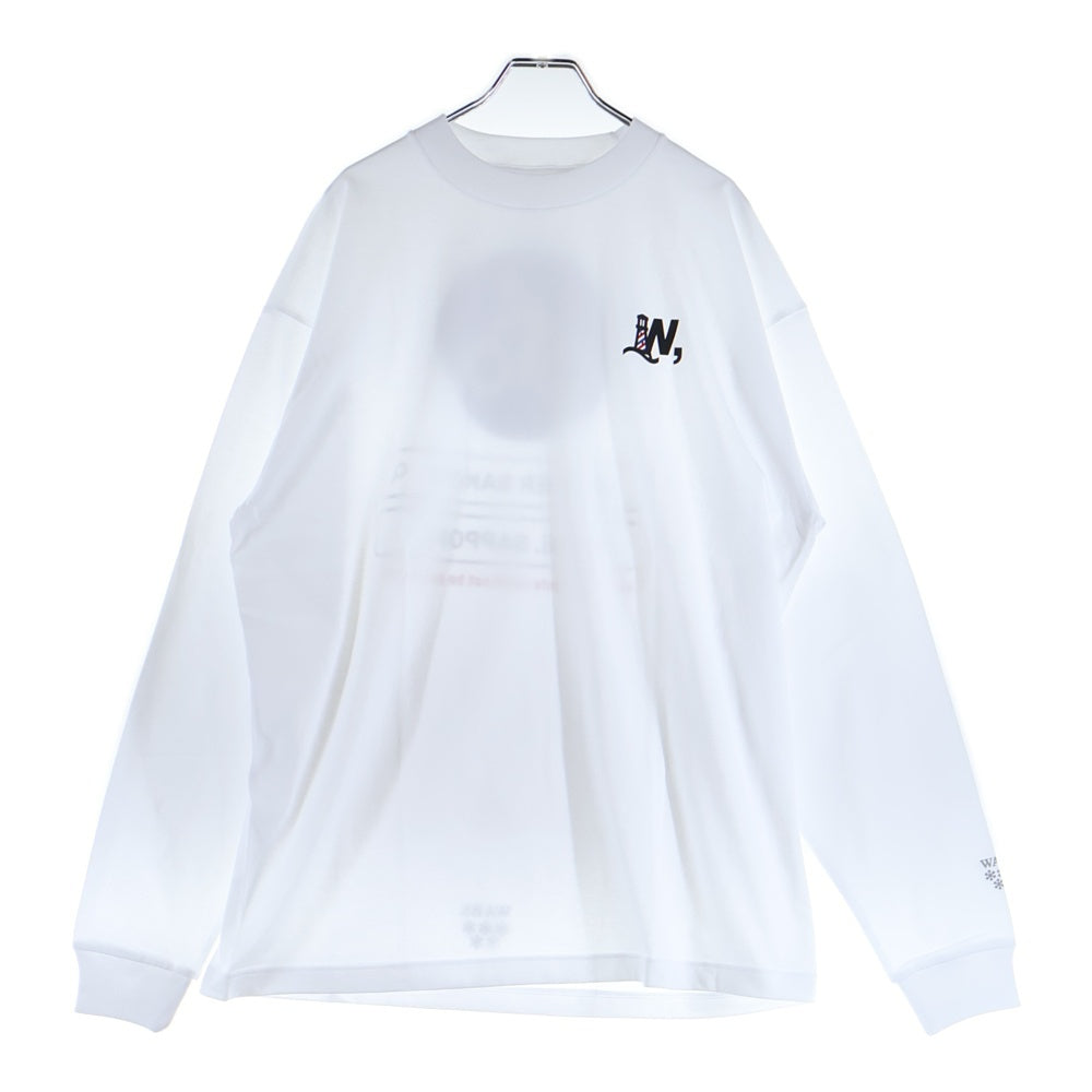BBS BARBER SAKOTA(バーバーサコタ) ×ALWAYTH ×WAKE SAPPORO bicycle Long Sleeve Tshirt オールウェイズ ウェイク札幌 バイシクルプリント ロングスリーブTシャツ ホワイト