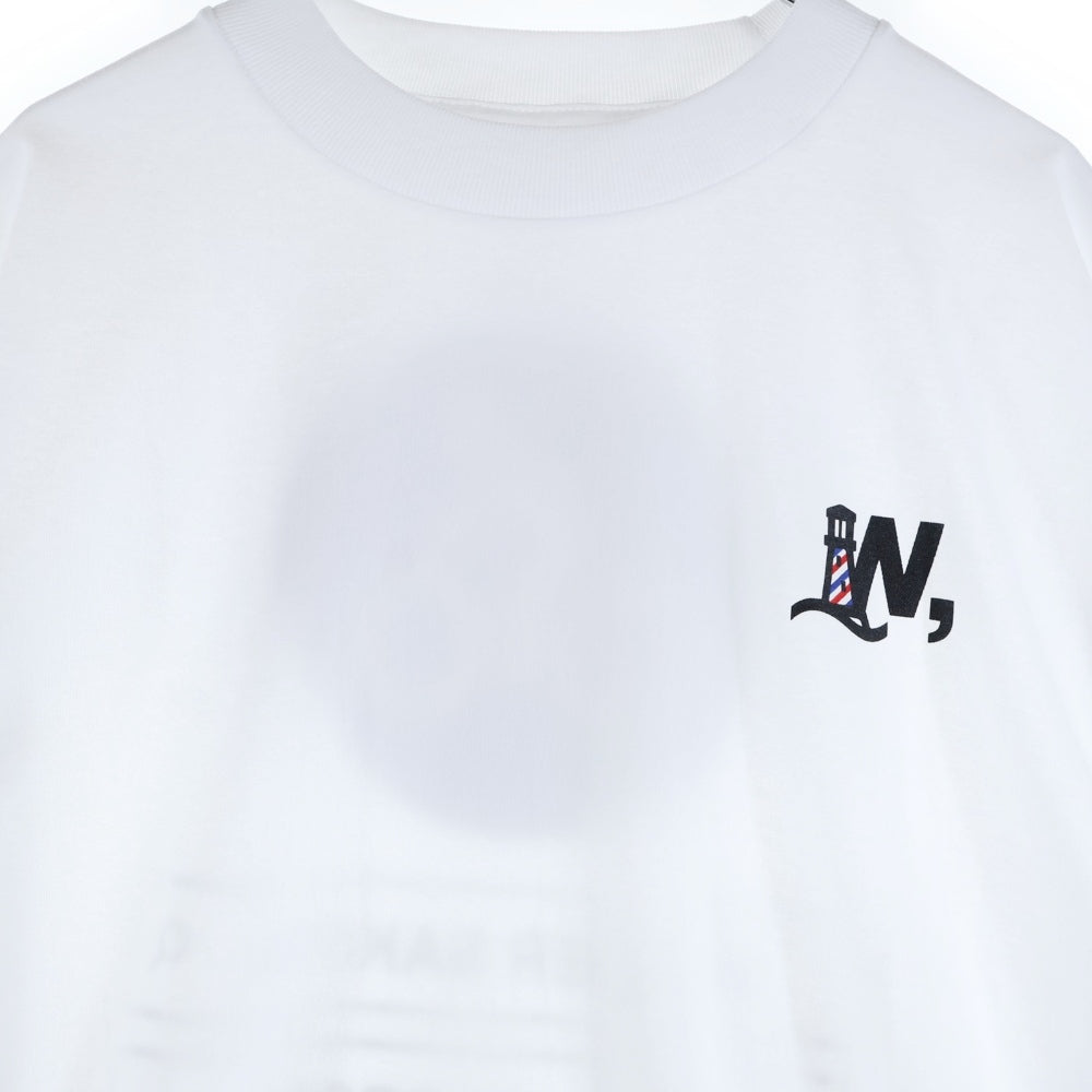 BBS BARBER SAKOTA(バーバーサコタ) ×ALWAYTH ×WAKE SAPPORO bicycle Long Sleeve Tshirt オールウェイズ ウェイク札幌 バイシクルプリント ロングスリーブTシャツ ホワイト