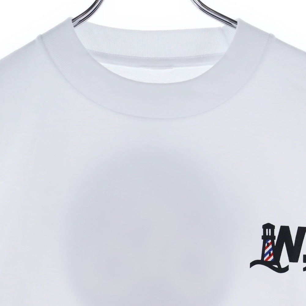 BBS BARBER SAKOTA(バーバーサコタ) ×ALWAYTH ×WAKE SAPPORO bicycle Long Sleeve Tshirt オールウェイズ ウェイク札幌 バイシクルプリント ロングスリーブTシャツ ホワイト