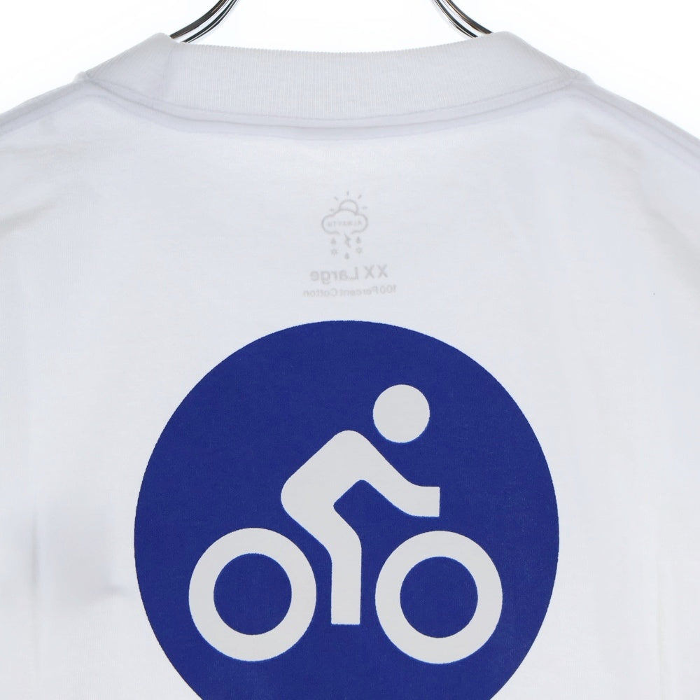 BBS BARBER SAKOTA(バーバーサコタ) ×ALWAYTH ×WAKE SAPPORO bicycle Long Sleeve Tshirt オールウェイズ ウェイク札幌 バイシクルプリント ロングスリーブTシャツ ホワイト