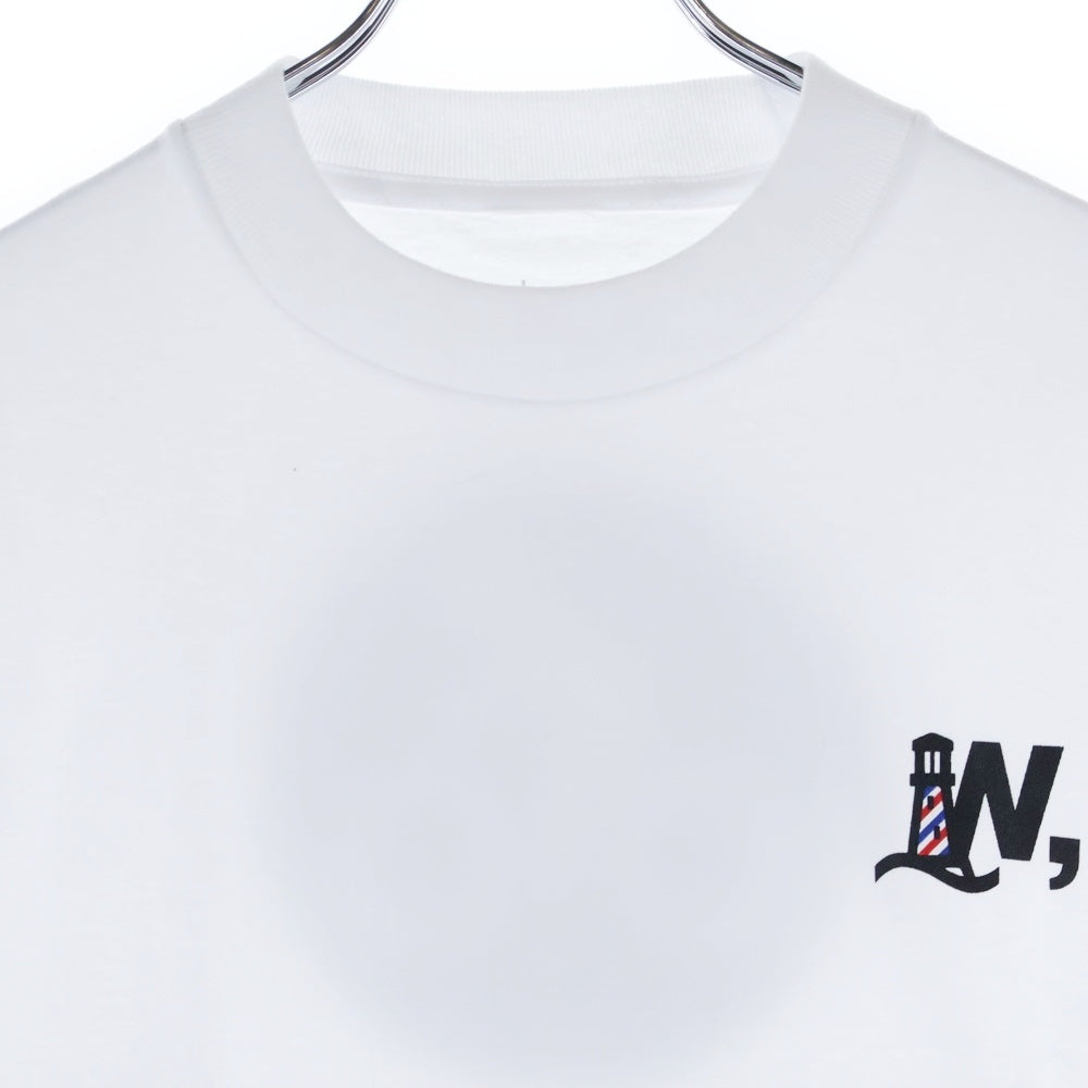 BBS BARBER SAKOTA(バーバーサコタ) ×ALWAYTH ×WAKE SAPPORO bicycle Long Sleeve Tshirt オールウェイズ ウェイク札幌 バイシクルプリント ロングスリーブTシャツ ホワイト