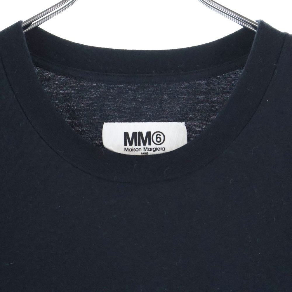 MM6 Maison Margiela(エムエムシックスメゾンマルジェラ) UNLIMITED EDITION TEE フロントプリントTシャツ 半袖クルーネックカットソー ブラック S32GC0522 S21058
