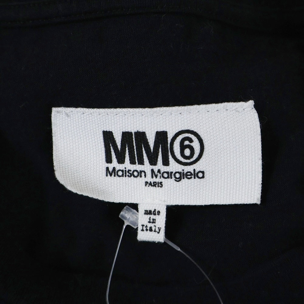 MM6 Maison Margiela(エムエムシックスメゾンマルジェラ) UNLIMITED EDITION TEE フロントプリントTシャツ 半袖クルーネックカットソー ブラック S32GC0522 S21058