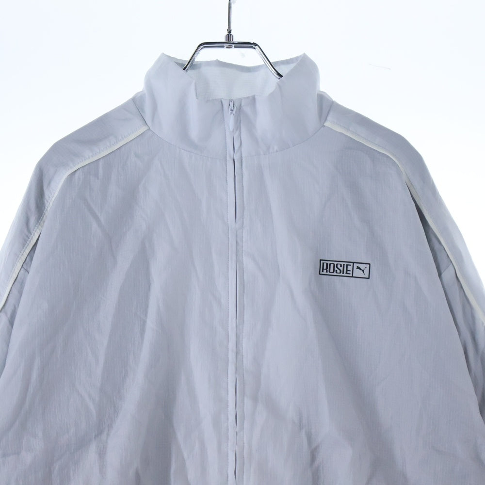 PUMA(プーマ) ×ROSE T7 OVERSIZED TRACK JACKET ロゼ オーバーサイズ ジップアップ ナイロントラックジャケット グレー 633793-32