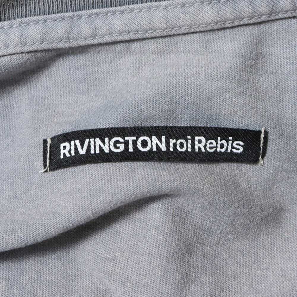 RIVINGTON roi Rebis(リヴィントンロイレビス ) GARDENER WASH T-SHIRT ガーデナー ウォッシュ加工 胸ロゴTシャツ 半袖クルーネックカットソー グレー