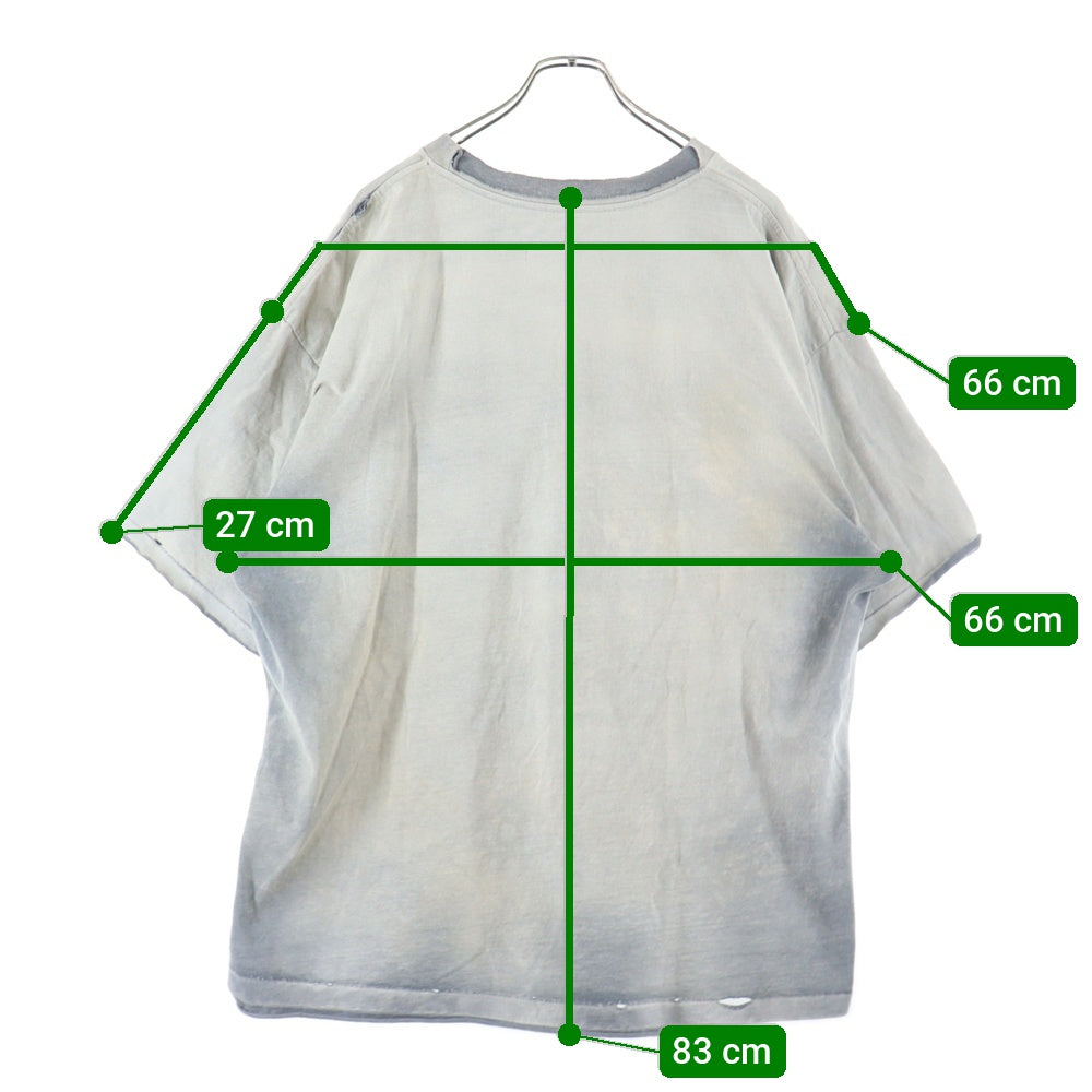 RIVINGTON roi Rebis(リヴィントンロイレビス ) GARDENER WASH T-SHIRT ガーデナー ウォッシュ加工 胸ロゴTシャツ 半袖クルーネックカットソー グレー