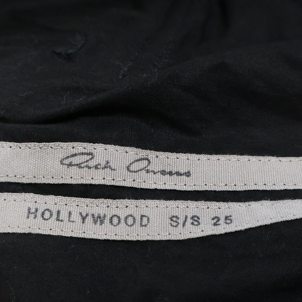 Rick Owens(リックオウエンス) 25SS DRAWSTRING LONG ドローストリング サルエルパンツ ブラック RU01E5380-P