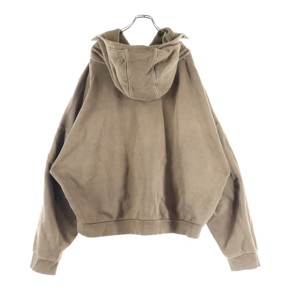 entire studios(エンタイア スタジオ) FULL ZIP WASH フルジップ ジップアップスウェットパーカー フーディー ブラウン ES2106 PO040