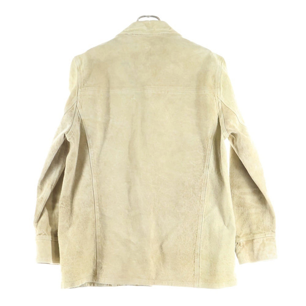 ISAMU KATAYAMA BACKLASH(イサムカタヤマバックラッシュ) 24SS JapanCalfWetWhite GarmentWash CarCoat ジャパンカーフスキン スエードレザーカーコート ジャケット ベージュ 2095-03