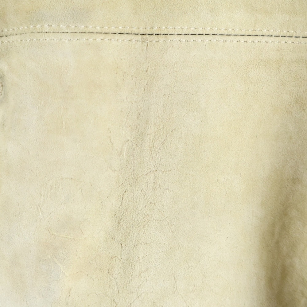 ISAMU KATAYAMA BACKLASH(イサムカタヤマバックラッシュ) 24SS JapanCalfWetWhite GarmentWash CarCoat ジャパンカーフスキン スエードレザーカーコート ジャケット ベージュ 2095-03