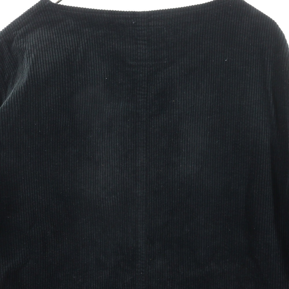 ISAMU KATAYAMA BACKLASH(イサムカタヤマバックラッシュ) STRETCH CORDUROY GARENT-DYED PULLOVER ストレッチコーデュロイ ガーメントダイ プルオーバー 長袖カットソー ブラック 2028-02