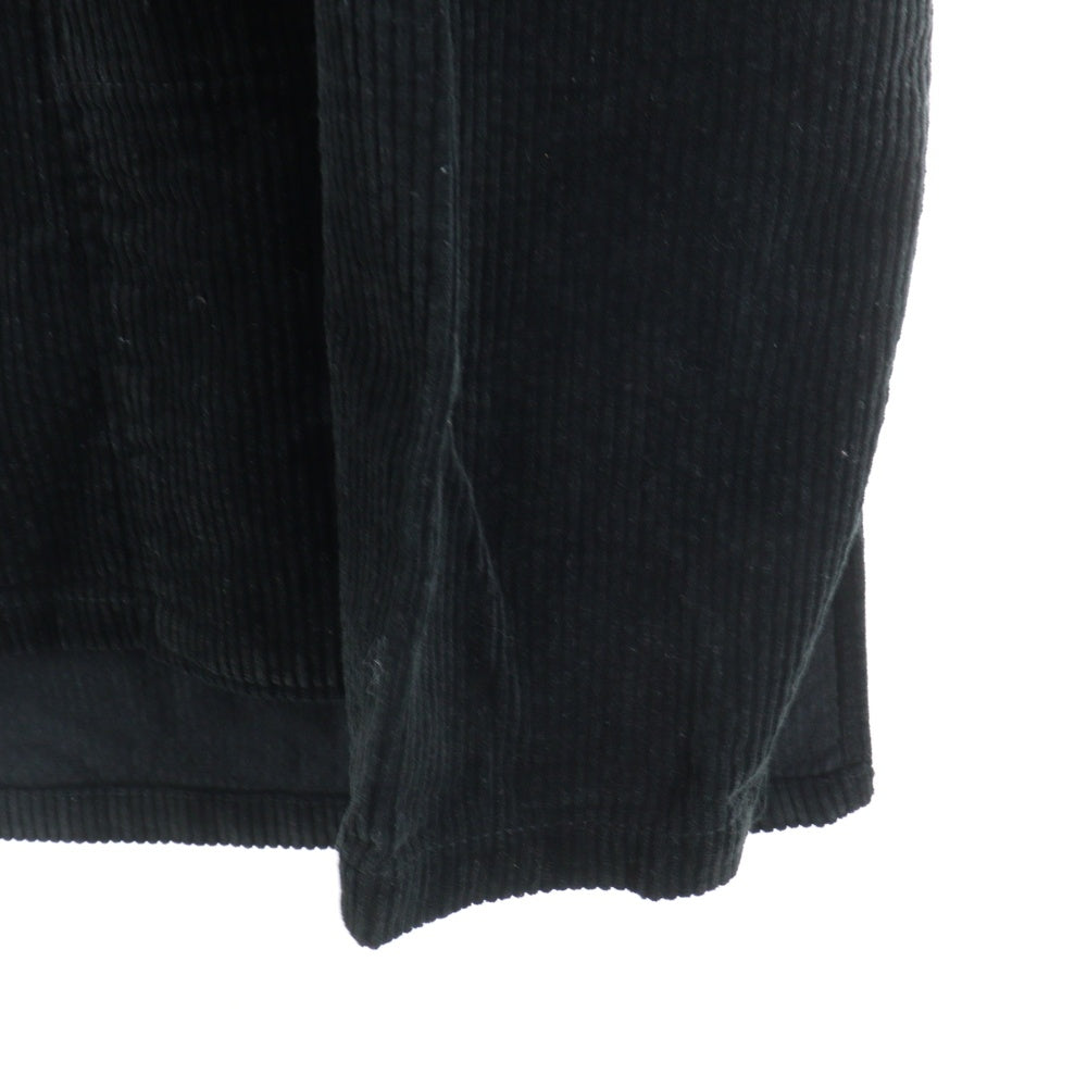 ISAMU KATAYAMA BACKLASH(イサムカタヤマバックラッシュ) STRETCH CORDUROY GARENT-DYED PULLOVER ストレッチコーデュロイ ガーメントダイ プルオーバー 長袖カットソー ブラック 2028-02