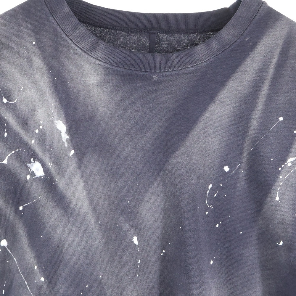 ISAMU KATAYAMA BACKLASH(イサムカタヤマバックラッシュ) COTTON PIGMENT COLOR T-SHIRT ハイゲージ天竺 クルーネック半袖Tシャツ カットソー ブラック 2159-01