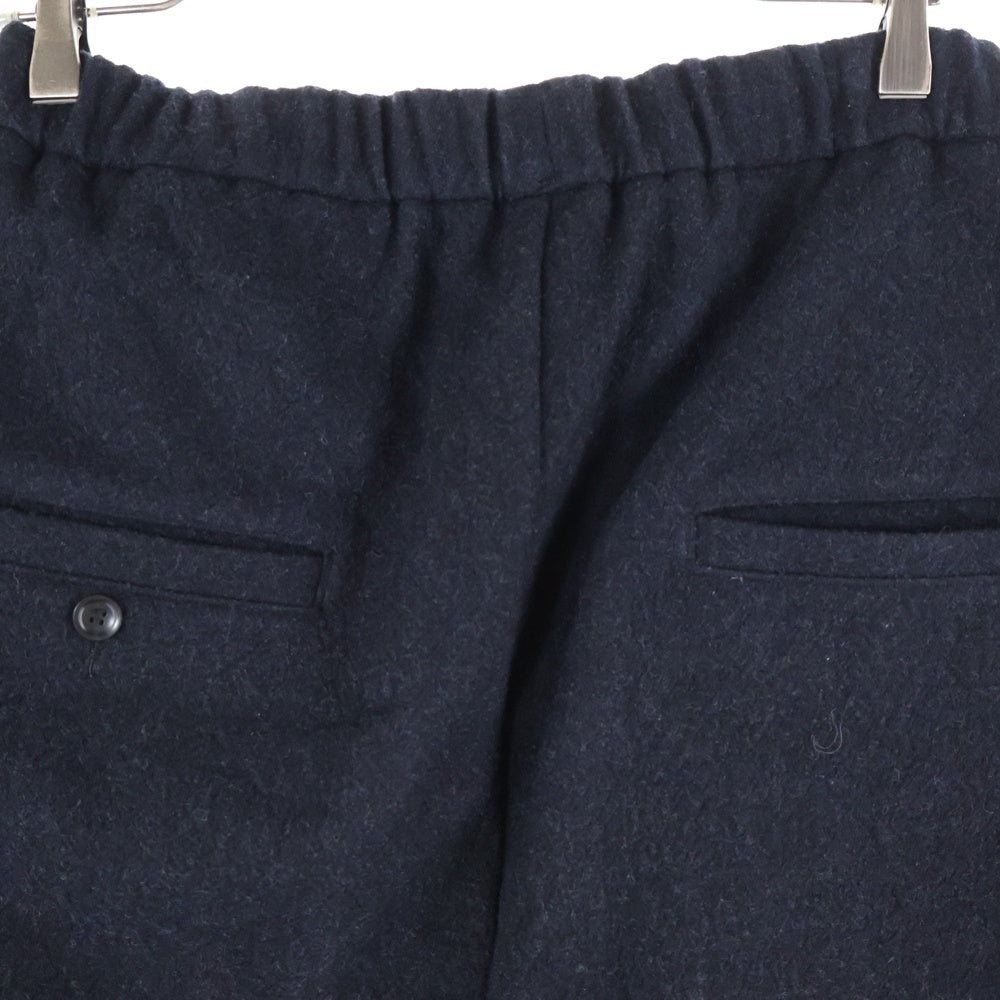 ISAMU KATAYAMA BACKLASH(イサムカタヤマバックラッシュ) ドローストリング ウール サルエル イージーパンツ ネイビー BL-2081-04