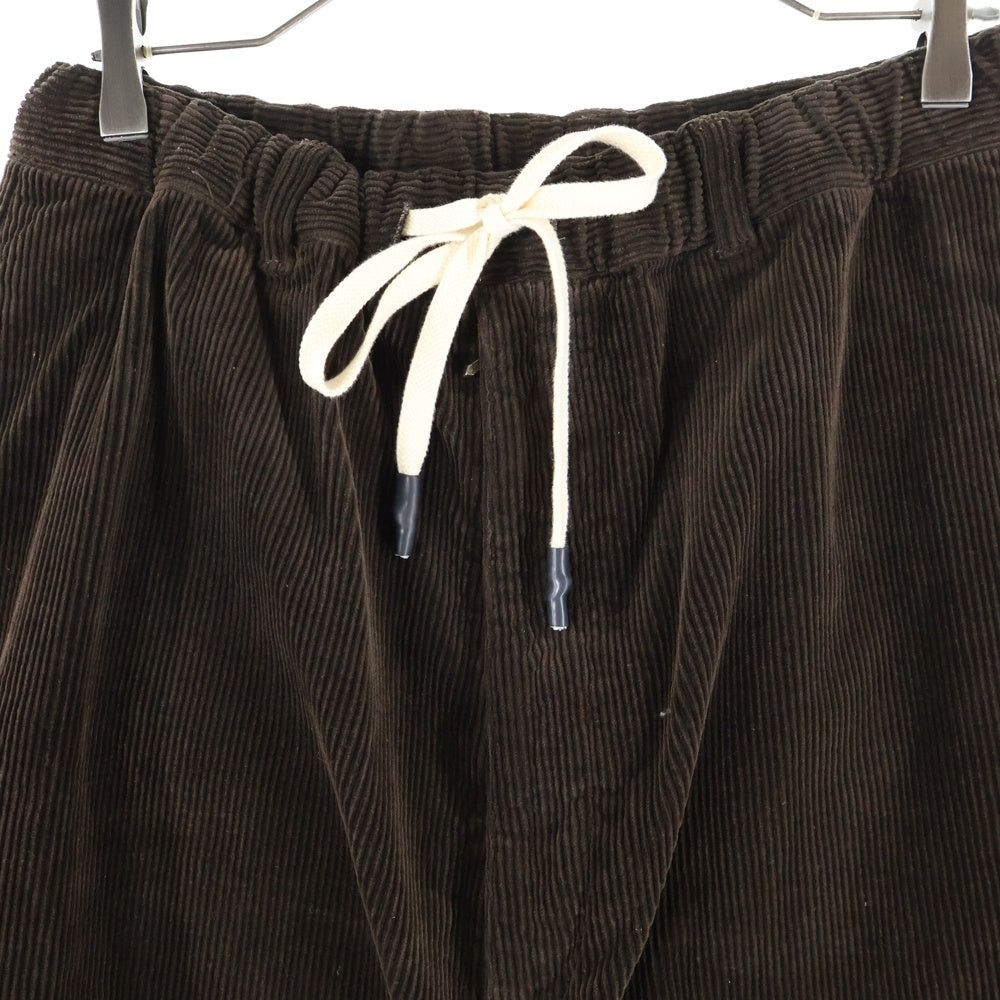 ISAMU KATAYAMA BACKLASH(イサムカタヤマバックラッシュ) CORDUROY TAPERED PANTS コーデュロイ テーパード ドローストリング パンツ ブラウン 1966-02