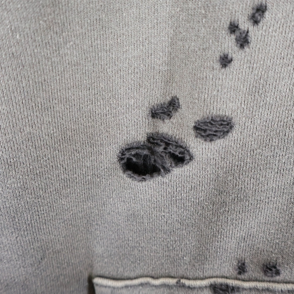 SAINT MICHAEL(セントマイケル) 24AW DBL FACE HOODIE ダブルフェイスフーディ プルオーバースウェットパーカー チャコールグレー SM-YS1-0000-041