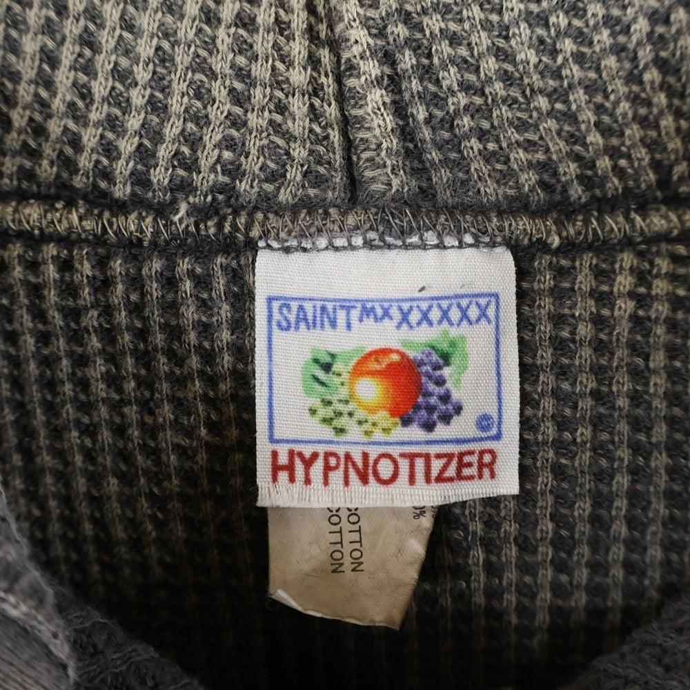 SAINT MICHAEL(セントマイケル) 24AW DBL FACE HOODIE ダブルフェイスフーディ プルオーバースウェットパーカー チャコールグレー SM-YS1-0000-041