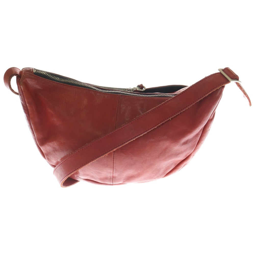 ISAMU KATAYAMA BACKLASH(イサムカタヤマバックラッシュ) Shoulder Colollng Product 92-16 フルタンニン染め レザーショルダーバッグ レッド