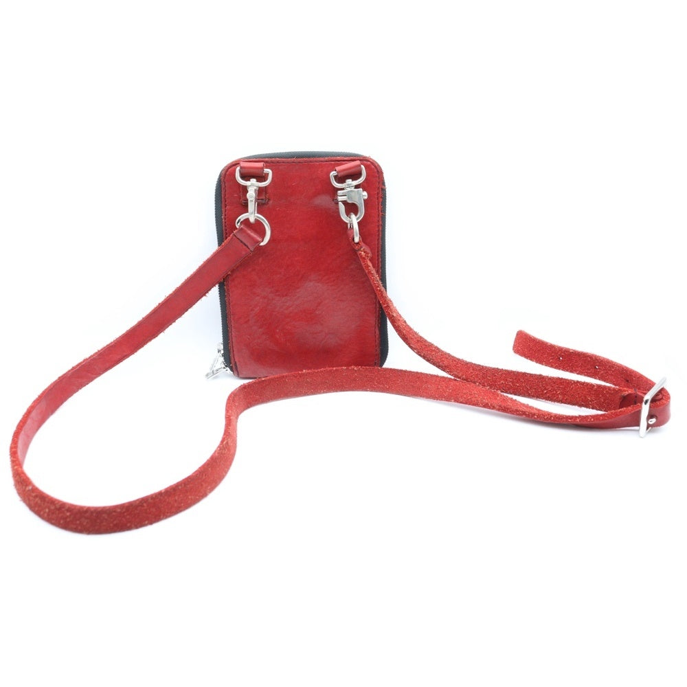 ISAMU KATAYAMA BACKLASH(イサムカタヤマバックラッシュ) PORTABLE BAG DOUBLE-SHOULDER OBJECT DYED オブジェクトダイド ダブルショルダー ポータブルレザーバッグ レッド