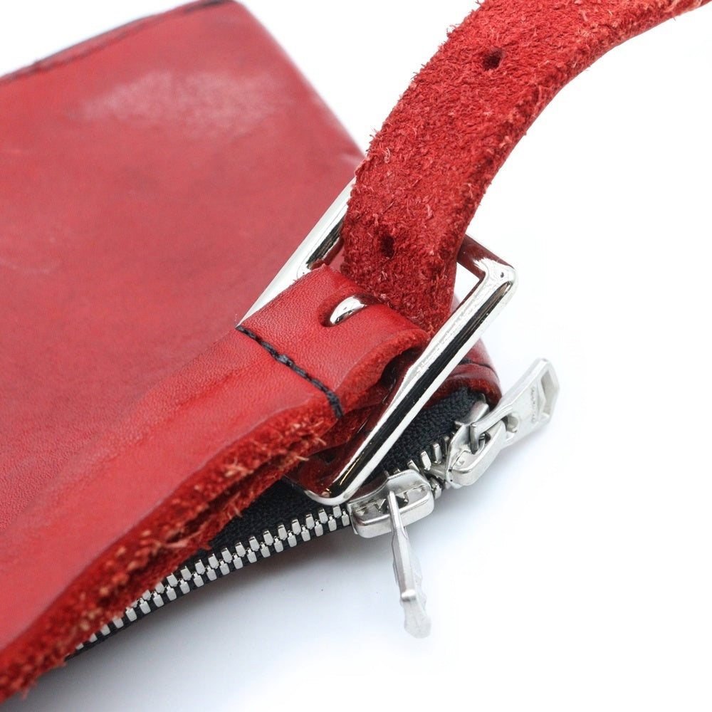 ISAMU KATAYAMA BACKLASH(イサムカタヤマバックラッシュ) PORTABLE BAG DOUBLE-SHOULDER OBJECT DYED オブジェクトダイド ダブルショルダー ポータブルレザーバッグ レッド